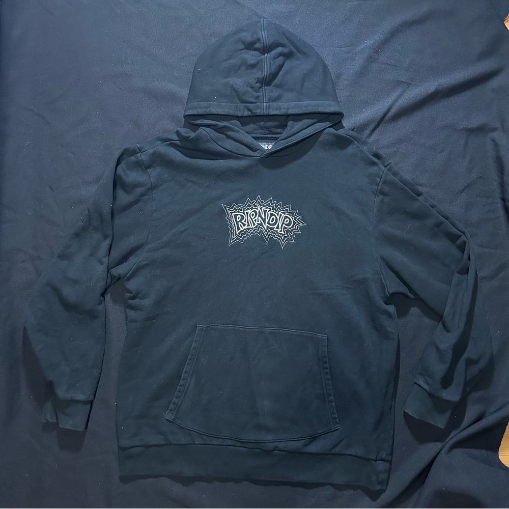 Ripndip Black Hoodie with Logo Design
